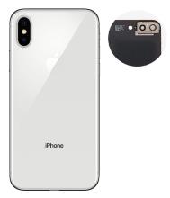 Τζαμάκι Πίσω Πλαισίου iPhone X Άσπρο high quality OEM